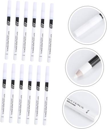 BIUDECO 72 Pcs Eyeliner Pencil Eyebrow Definer Pencil Beautiful Eyeliner Pen Tool Woman Wooden Pole White - Buy Online on GoSupps.com