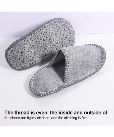 Shop Fleece Felt Slippers - 6 Pairs Non-Slip Washable Spa Shoes for Adults | Perfect for Guests & Hotels - Buy Online on GoSupps.com