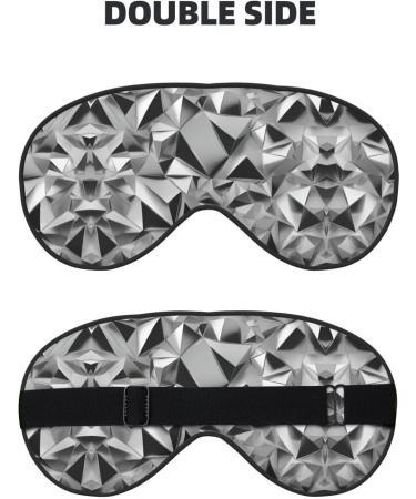 Silver Geometric Soft Sleep Eye Mask | Breathable Eye Patch for Women | Perfect for Travel & Relaxation - Buy Online on GoSupps.com