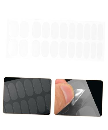 Mikinona 6 Sheets Nail Patch Stickers Sheer Nail Polish Transparent Nail Polish Manicure Kit Clear Nail Polish Nail Kits Gels Nail Sticker Gel Wraps for Nails Nail Strips Double Sided Tape - Buy Online on GoSupps.com