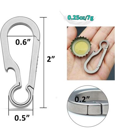 Green Beret Tactical Titanium Carabiner Keychain Clip Minimalist Keychain Key Clip EDC Quick Release Hooks TKC02B - Buy Online on GoSupps.com