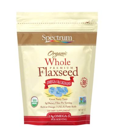 Spectrum Organic Whole Flaxseed, 15 Oz Bag