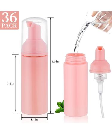 36 pcs 2oz Empty Foam Soap Dispensers Bottles - Refillable Lash Cleanser, Shampoo, Lotion, Hand Sanitizer - BPA-Free Pink - Cosmetics Castile - Buy Online on GoSupps.com