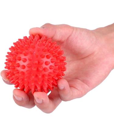 Portable Fitness Massage Ball - Durable Spiky Finger Tension Relief Tool 7.5 cm Red | Ideal for Indoor & Outdoor Use - Buy Online on GoSupps.com