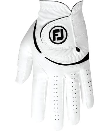 FootJoy Men's Weathersof Golf Glove - Premium White/Black | Top Choice for Comfort & Grip - Buy Online on GoSupps.com