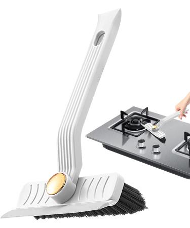 Rotating Tile Brush HeavyDuty Shower Scrubber Brush Scrubbing Cleaning Grout Brush Heavy Duty Stiff Bristle Scrubber Adjustable V Shaped Cleaning Brush for Limescale Grease White - Buy Online on GoSupps.com