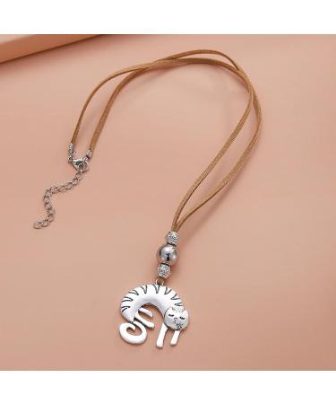 Oralgo's Unique Ethnic Cat Pendant Necklace | Fashionable Jewelry for Men & Women - Shop Now! - Buy Online on GoSupps.com