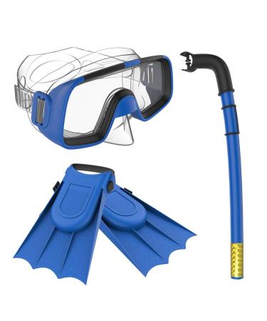 Herbalcandybox Children Kids Swimming Diving Snorkel Breathing Tube Fins Scuba Eyeglasses Set