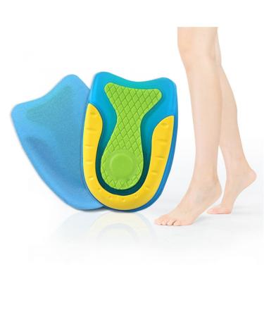 Yueci heel cushion heel spur insert heel porn heel pillow silicone hing protection jet inserts for shoes inserts ladies heel wedge gel storage soles ladies heel pillow U-shaped heel cushion for women blue