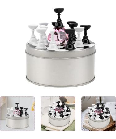 minkissy 1 Set Crystal Nail Holder Nail Art Holder Practice Stand Kickstand Finger Practice Stand Braces Nail Art Display Nail Display Stand Fake Nail Support Rack Manicure Checkerboard 9.2x9.3cm As Shown - Buy Online on GoSupps.com