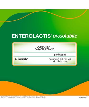  ENTEROLACTIS ENTEROLACTIS Orosoluble Food Supplement with Vivi L. Casei DG Lactic Acid Bacteria 8 Billion Live Cells With Fructose Gluten and Lactose Free 12 Orosoluble Sachets Vanilla Flavor - Buy Online on GoSupps.com
