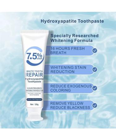 Enamel Repair Toothpaste with Hydroxyapatite - Strengthens Teeth Fights Sensitivity Fresh Mint Flavor for Daily Oral Health 3.53 Ounce (Pack of 2) Blue - Buy Online on GoSupps.com
