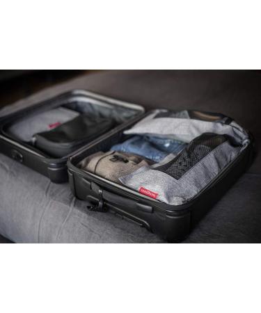 LeanTravel Breathable Mesh Shoe Bags with Drawstring Cord Lock - Set of 6, Grey - Buy Online on GoSupps.com