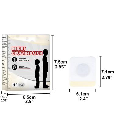 Height Growth Patches - 10 Healthy Bone Growth Stickers for Ages 12-36 | Boost Height Naturally - Buy Online on GoSupps.com