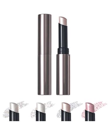 Diamond Highlight Stick Brightens Eyes Diamond Highlighting Eye Shadow Stick Blendable and Long Lasting Highlight Stick with Natural Finish Long Lasting Waterproof Sparkling Eye Shadow (03#)