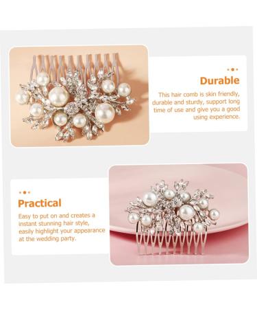 SKISUNO Bridal Comb Wedding Hair Comb Bride Hair Comb Bridal Rhinestone Hair Comb Bridal Hair Comb Wedding Hair Accessory Bridesmaid Hair Comb Pearls Hair Comb - Buy Online on GoSupps.com