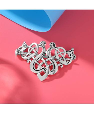 Viking Dragon Hairpin - Celtic Knot Vintage Silver Hair Clip for Women & Girls | 1Pc International Shipping - Buy Online on GoSupps.com