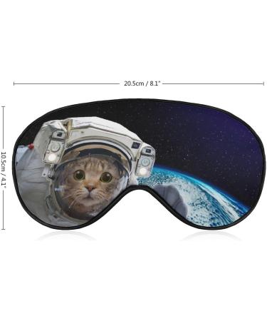 Astronaut Cat Sleep Mask - Adjustable Eye Cover for Sleeping and Travel - Blocks Light for Night, Nap - Men, Women - Buy Online on GoSupps.com
