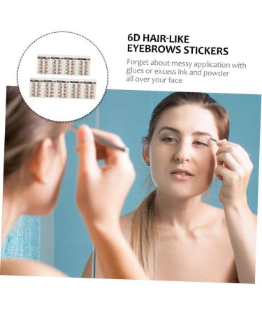 Beavorty 63 Sheets Waterproof Eyebrow Stickers False Eyebrows Dark Brown Eyebrow Tattoos Stickers Hair 3d - Buy Online on GoSupps.com