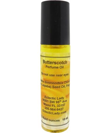 Butterscotch Perfume Oil 0.3 Oz Portable Roll-On Fragrance with Long-Lasting Scent Delightful Essential Oils and Jojoba Oil For Daily Use Small