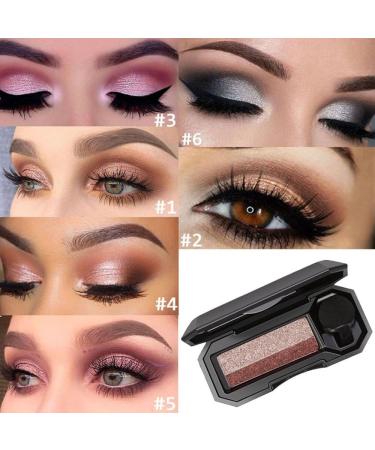 Two-color glitter eye shadow new two-color eye shadow palette waterproof eye shadow wear-resistant two-color eye shadow smooth texture (2#) - Buy Online on GoSupps.com