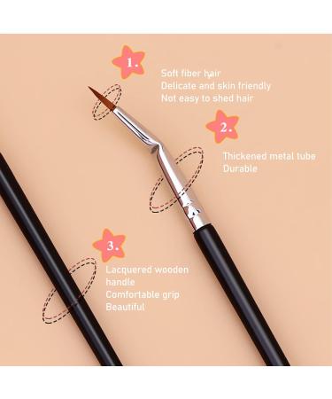 Ultra Fine Brush Soft Fiber Hair Dual Use Ergonomic Handle Portable Design Brush for Gel Brow Powder Concealer - Buy Online on GoSupps.com