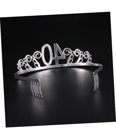 minkissy 1 Set Party Sash Tiaras for Girls Satin Sash 40th Birthday Party Etiquette Belt Crowns for Adults Bridal Headpiece Comb Womens Belt Rhinestone Hair Comb Woman Forty Princess Miss - Buy Online on GoSupps.com