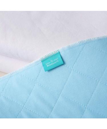 Beedsooth 2 Set Waterproof Washable Incontinence Pad 70x90 cm - Breathable & Soft for Kids & Adults - Double Pack in Blue - Buy Online on GoSupps.com