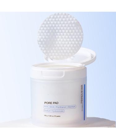 Pore Texure Pad - 70 Count (5.46oz) AHA & BHA Deep Cleansing & Pore Refining Pore Fresh Peeling Pads for Oily & Acne-Prone Skin