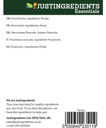 JustIngredients Essentials Parsley 1 kg - Buy Online on GoSupps.com