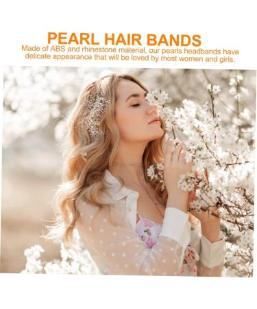 Didiseaon Braided Pearl Hair Comb Wedding Hair Clips Rhinestone Hair Clip Hair Clip for Wedding Bridal Headpiece Crystal Hair Accessories Headwear Abs White Dress Bride Hair up - Buy Online on GoSupps.com