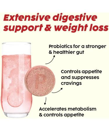PL'IX - THE PLANT FIX Probiotics+ Apple Cider Vinegar Effervescent Tablets | Supports Digestion Improves Gut Health & Metabolism | With 10bn CFU | 15 Tablets Pack of 4 | For Men & Women - Buy Online on GoSupps.com