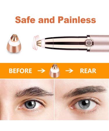 Rose Gold Eyebrow Hair Remover Replacement Heads - Compatible with Finishing Touch Flawless, 4 Pack with Cleaning Brush - For Smooth Facial Hair Removal - Buy Online on GoSupps.com