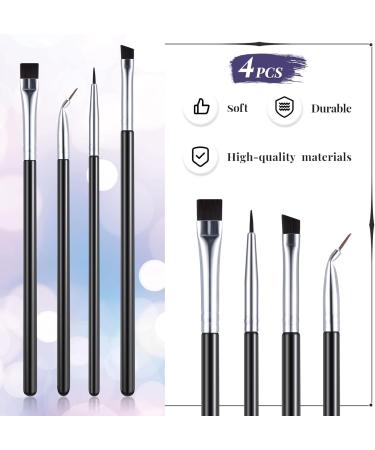 4 Pieces Eyeliner Brush Kit Fine Flat Eyebrow Brush Thin Bristle Angled Eyeliner Brush Tight Liner Brush Bent Eyeliner Makeup Brush for Applying Gel Cream Liquid Eye Liner - Buy Online on GoSupps.com