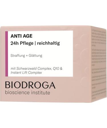 Biodroga 24h Rich Anti-Aging Day Cream 50ml Anti-Wrinkle Firming Day Cream Vegan Bioscience Institut - Buy Online on GoSupps.com