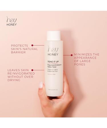 Hey Honey Skincare Tone It Up Propolis & Echinacea Water Herbal Face Toner - Moisturizing Soothing & pH Balancing for Deep Pores | 5.0 oz - International Shipping - Buy Online on GoSupps.com