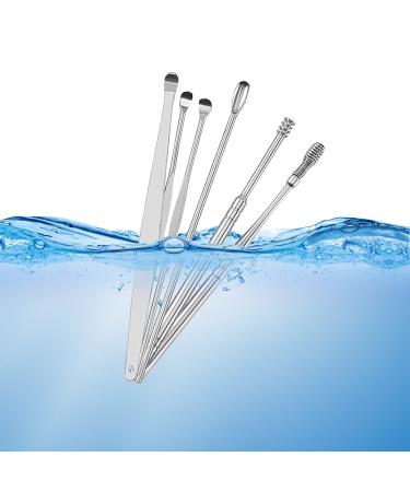 Innovative Spring Ear Wax Cleaner Tool Set Stainless Steel Ear Cleansing Tool Ear Curette Earwax Removal Kit With Storage Box Rocks And Crystals One Size D
