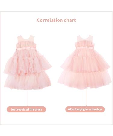 Miipat Baby Girl Princess Party Dress with Headband | Sleeveless Tulle Toddler Wedding Flower Girl Dress | Champagne, 18-24 Months - Buy Online on GoSupps.com
