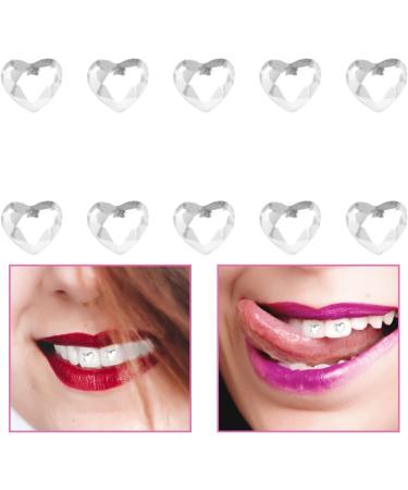 Hemoblo Zahn-Edelstein Kit | 10-Pc Heart Edelstones Tooth Jewelry | Reflective Bling Teeth Decor for Women | Artificial Crystal Diamond Set - Buy Online on GoSupps.com