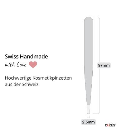 Rubis Universal Eyebrow Tweezers - Straight Tip Precision Tweezers for Perfect Eyebrows | Shop Elegance Internationally - Buy Online on GoSupps.com