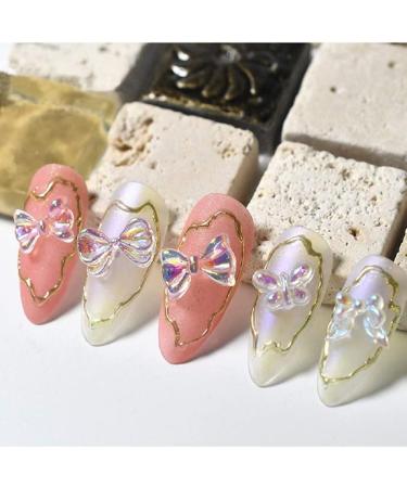 SHANERQIE 100+pcs 3D Nail Charms - Mixed Butterfly, Bow, and Bear Charms for DIY Manicure Decoration - Peach/Bear/Aurora Skirt - Women/Girls - Buy Online on GoSupps.com