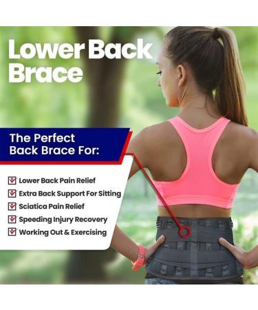 Breathable Lumbar Spine Support Belt for Pain Relief - Waist Support for Men & Women | Lumbar Decompression & Weight Lifting Band - Buy Online on GoSupps.com