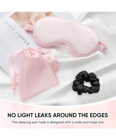 Premium Silk Sleep Mask with Ear Plugs & Hair Loop - Ideal Shading Blindfold for Men & Women (Pink & Dark Green) - International Shipping Available - Buy Online on GoSupps.com