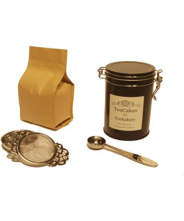 Rooibos Tea Good Hope Gift Set Loose Leaf Wrapped 100g in Caddy with Tea Strainer and Measuring Spoon by TeaCakes of Yorkshire - Buy Online on GoSupps.com