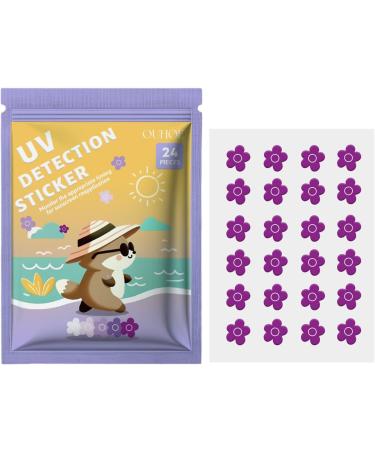 Sunscreen Reminder Stickers - 5 Style Uv Detecting Patches Natural Patch | Changes Color When Time Reapply Your Sun Protection Cream Outdoor Summer Face Protective Sticker for Uv Protection 24 flowers - Buy Online on GoSupps.com