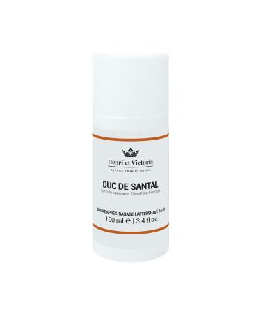 Aftershave for Men | Duc de Santal Chic and Subtle Scent | Canadian Made by Skilled Artisan | After Shave Balm Prevent and Cure Razor Burns | 100 ml (3.4 oz)