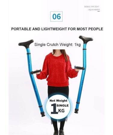 Matsuba Cane Adjustable Dual Ergonomic Belonging Crutches All Kinds of People and Obese People of Obese People with Aluminum Alloy Tubes Double Function Shock absorbs Under The Side of Crutches HGCHH - Buy Online on GoSupps.com