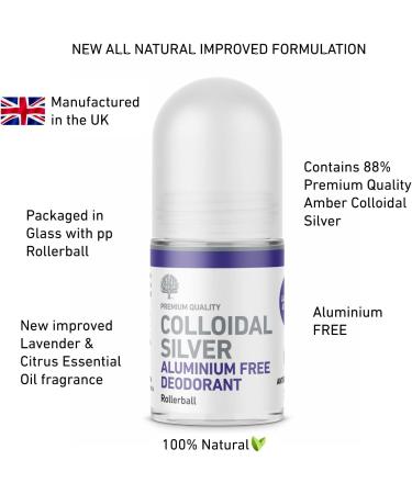 Nature's Greatest Secret Aluminium Free Antibacterial Colloidal Silver Deodorant 50ml Lavender Lemon Grapefruit Geranium Essential Oil, Pack of 1 - Buy Online on GoSupps.com