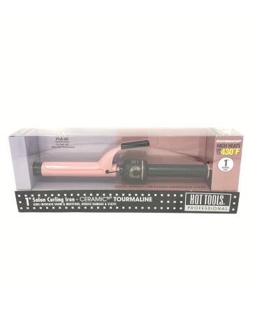 Hot Tools 1" Curling Iron/Wand Ceramic Tourmaline Pink/Black
