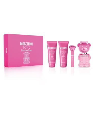 Moschino Toy 2 Bubble Gum for Women - 4 Pc Gift Set 3.4oz EDT Spray 0.33oz EDT Spray 3.4oz Body Lotion 3.4oz Bath and Shower Gel 1.78 Fl Oz (Pack of 4)